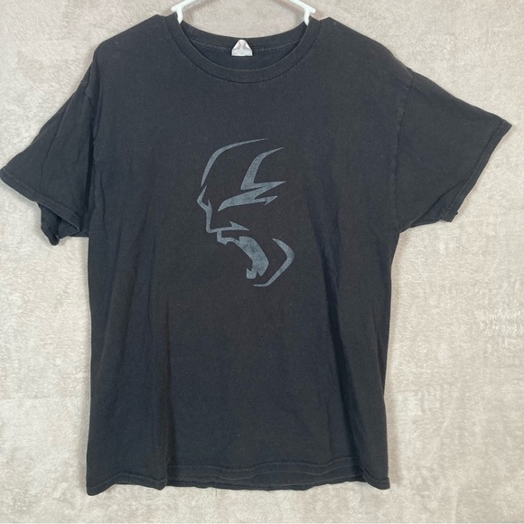 Dodge Hellcat Challenger Charger Demon Logo Men T-Shirt Size Large‎ Black Crew - Picture 1 of 3